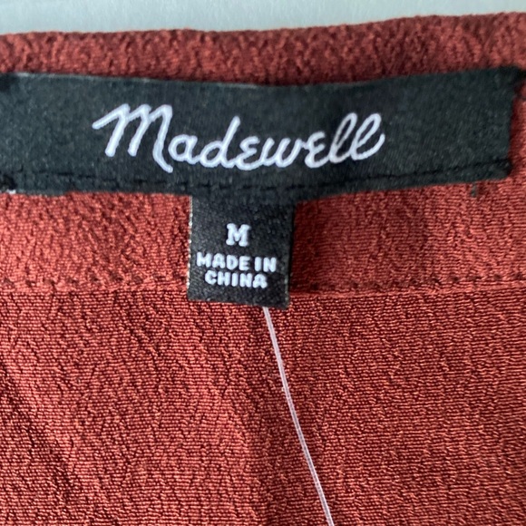 New Madewell Rust Novel Shift Rusted Burgundy Dress Medium - Picture 5 of 9